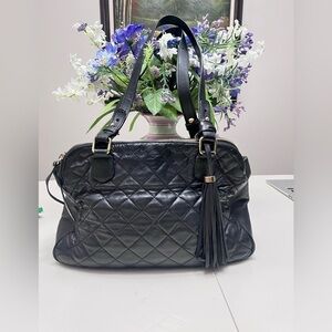 Isaac Mizrahi Black Quilted Shoulder Bag